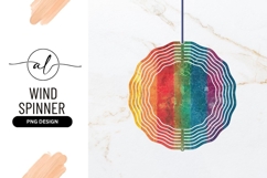 Rainbow Striped Textured Circle Wind Spinner Round Png Product Image 1