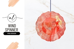 Princess In Red Dress Watercolor Wind Spinner Round Product Image 1