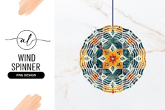 Abstract Tile Pattern Wind Spinner Round Png Product Image 1