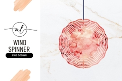 Pink Cherry Blossoms With Watercolor Texture Wind Spinner Product Image 1