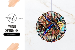 Colorful Stained Glass Wind Spinner Round Png Product Image 1