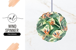Bird Of Paradise Flowers And Leaves Wind Spinner Product Image 1