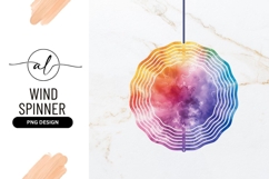 Colorful Watercolor Texture Wind Spinner Round Png Product Image 1