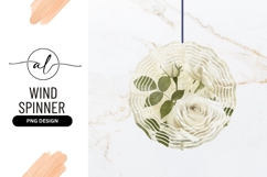 Ivory Roses With Wind Spinner Round Png Product Image 1