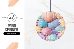 Pastel Sea Shells Wind Spinner Round Png Product Image 1