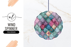 Diamond Patterned Wind Spinner Round Png Product Image 1