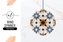 Geometric Star Pattern with Blue Orange and Black on Texture Product Image 1