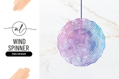 Abstract Pink Blue Textured Wind Spinner Round Png Product Image 1