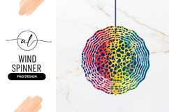 Abstract Rainbow Pattern with Dark Blue Spots Product Image 1