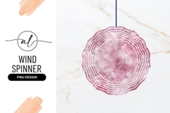 Pink Roses On Grunge Wind Spinner Round Product Image 1