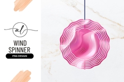 Pink Glossy Waves Wind Spinner Round Png Product Image 1