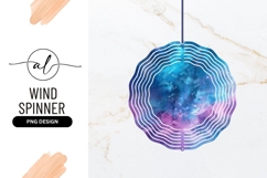Abstract Watercolor Galaxy Effect Wind Spinner Round Product Image 1