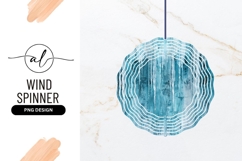 Icy Stalactites Blue Watercolor Wind Spinner Round Png Product Image 1