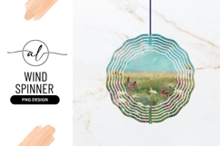Floral Meadow With Blue Sky Wind Spinner Product Image 1