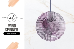 Abstract Mauve Circle Grunge Effect Wind Spinner Product Image 1
