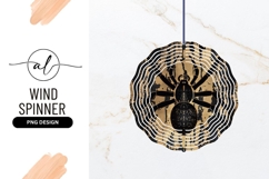 Black And Gold Spider Wind Spinner Round Product Image 1