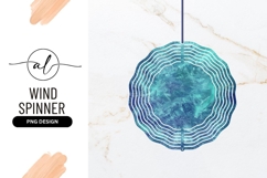 Koi Fish Watercolor Blue Wind Spinner Round Png Product Image 1