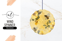 Bees And Yellow Flowers Wind Spinner Round Product Image 1