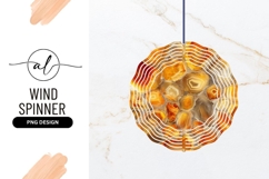 Warm Orange and Yellow Agate Stone Slices with Concentric Product Image 1
