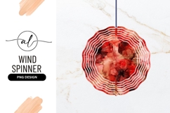 Red Poppies Ink Abstract Wind Spinner Round Png Product Image 1