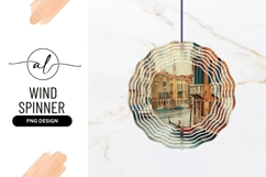 Gondola In Venice Canal Wind Spinner Round Png Product Image 1