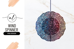 Colorful Gradient Sparkle Texture Wind Spinner Round PNG Product Image 1