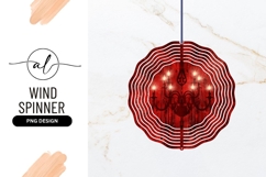 Red Chandelier On Textured Background Wind Spinner Round Png Product Image 1