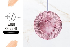 Pink Cherry Blossom Circle Floral Wind Spinner Round Product Image 1