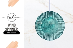 Teal Chandelier Wind Spinner Round Png Product Image 1