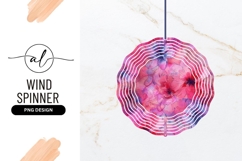 Pink And Blue Flower Circle Png Design Product Image 1