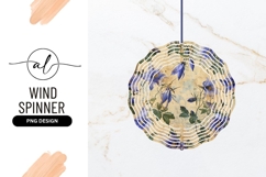 Wind Spinner Round Png Purple Columbine Flowers Product Image 1