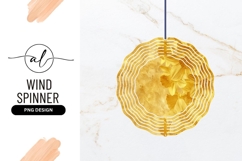 Golden Daffodils With Textured Background Wind Spinner Round Product Image 1