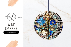 Ornate Stained Glass Wind Spinner Round Png Product Image 1