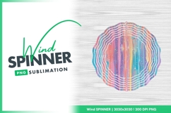Colorful Abstract Wind Spinner Round Png Design Product Image 1