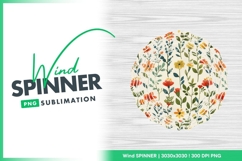 Floral Wind Spinner Round Design Product Image 1