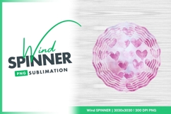 Watercolor Wind Spinner Round Png Product Image 1