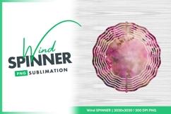 Floral Design on White Wood Wind Spinner Round Png Product Image 1