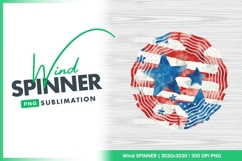 Patriotic Wind Spinner Round Png Design Product Image 1