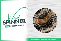 Elegant black gold marble fluid art texture wind spinner Product Image 1
