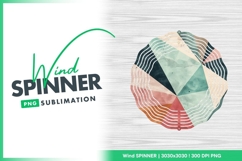 Abstract Wind Spinner Round Design Product Image 1