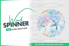 Watercolor Wind Spinner Round Png Product Image 1