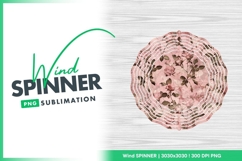 Floral Wind Spinner Round Png Design Product Image 1