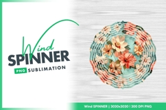 Floral Wind Spinner Round Png Design Product Image 1
