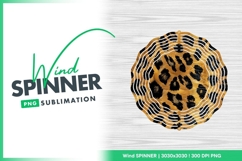 Leopard Print Wind Spinner Round Png Design Product Image 1