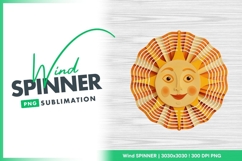 Smiling Face and Radial Round Sun Wind Spinner Design Product Image 1
