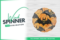 Halloween Bat Wind Spinner Round Png Design Product Image 1