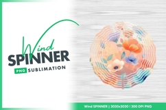 Floral Wind Spinner Round Png Design Product Image 1