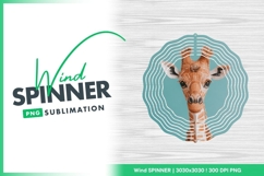Giraffe Wind Spinner Round Design Product Image 1
