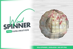 Round Wind Spinner Png with Window and Floral Design Product Image 1