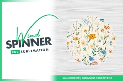 Floral Wind Spinner Round Design Product Image 1